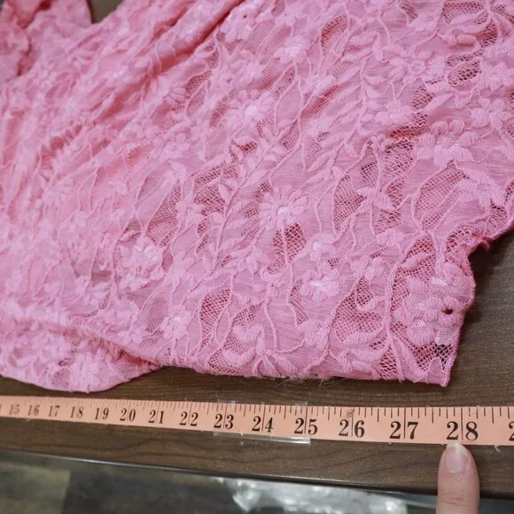 The Pyramid Collection Pink Lace Blouse - Picture 15 of 16